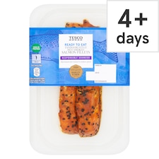Tesco Ready to Eat Tandoori Style Hot Smoked Salmon Fillets 180g