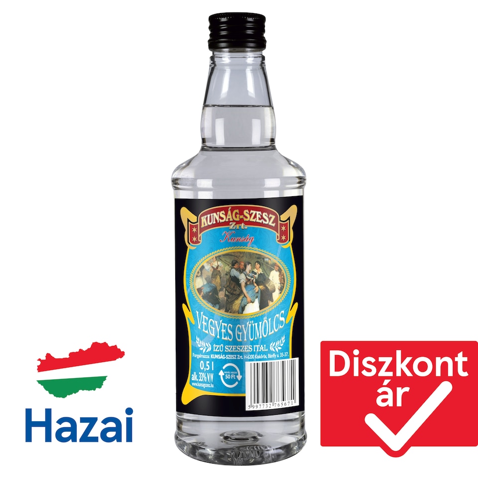 Kunság vegyes gyümölcs ízű szeszes ital 33% 0,5 l