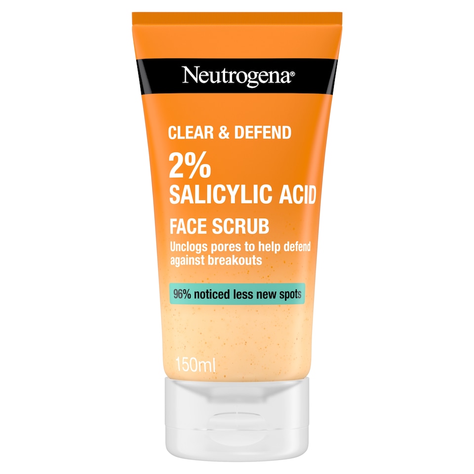 image 1 of Neutrogena Clear & Defend Facial Scrub 2% Salicylic Acid 150ml.