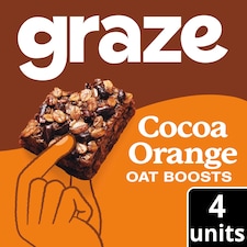 Graze Cocoa Orange Oat Boosts Flapjack Snack 4x30G