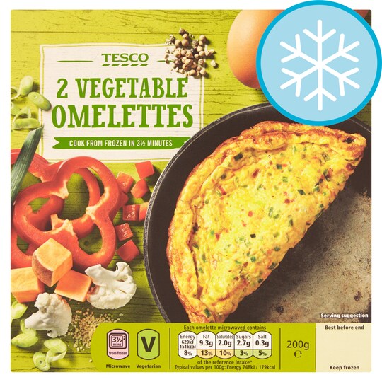 Tesco 2 Med Vegetable Omelettes 200g Tesco Groceries