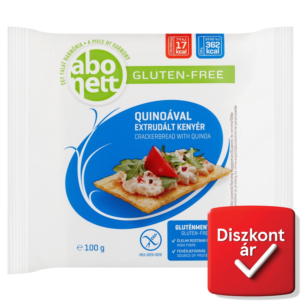 Abonett gluténmentes extrudált kenyér quinoával 100 g  1. kép