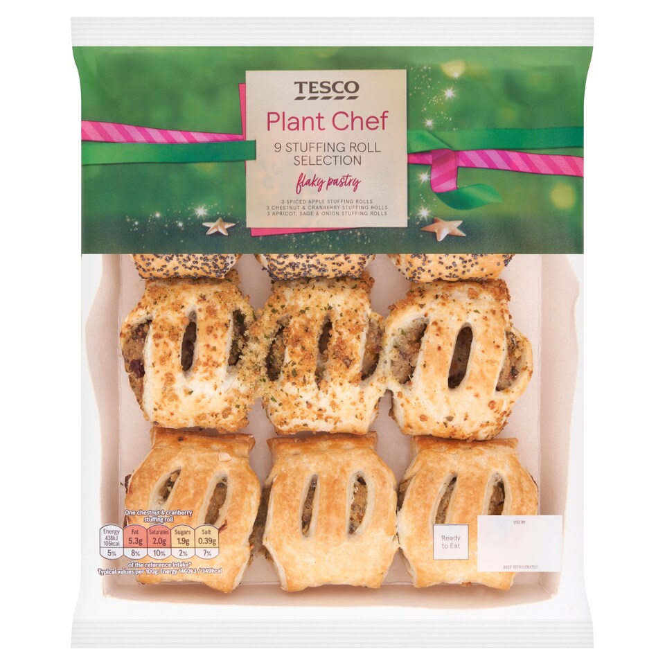 Tesco Plant Chef 9 Stuffing Roll Selection 270g