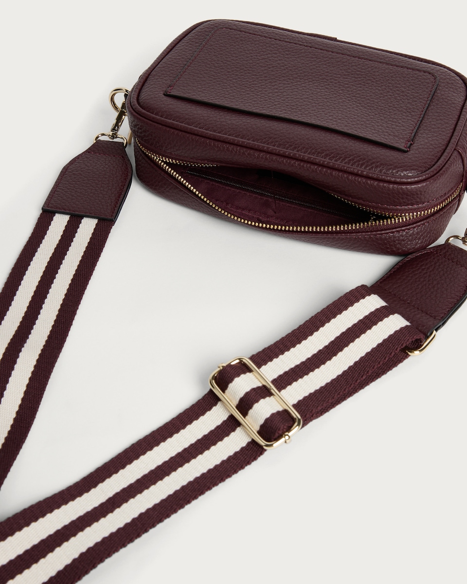 image 1 of SACHA Crossbody Camera Bag in Burgundy