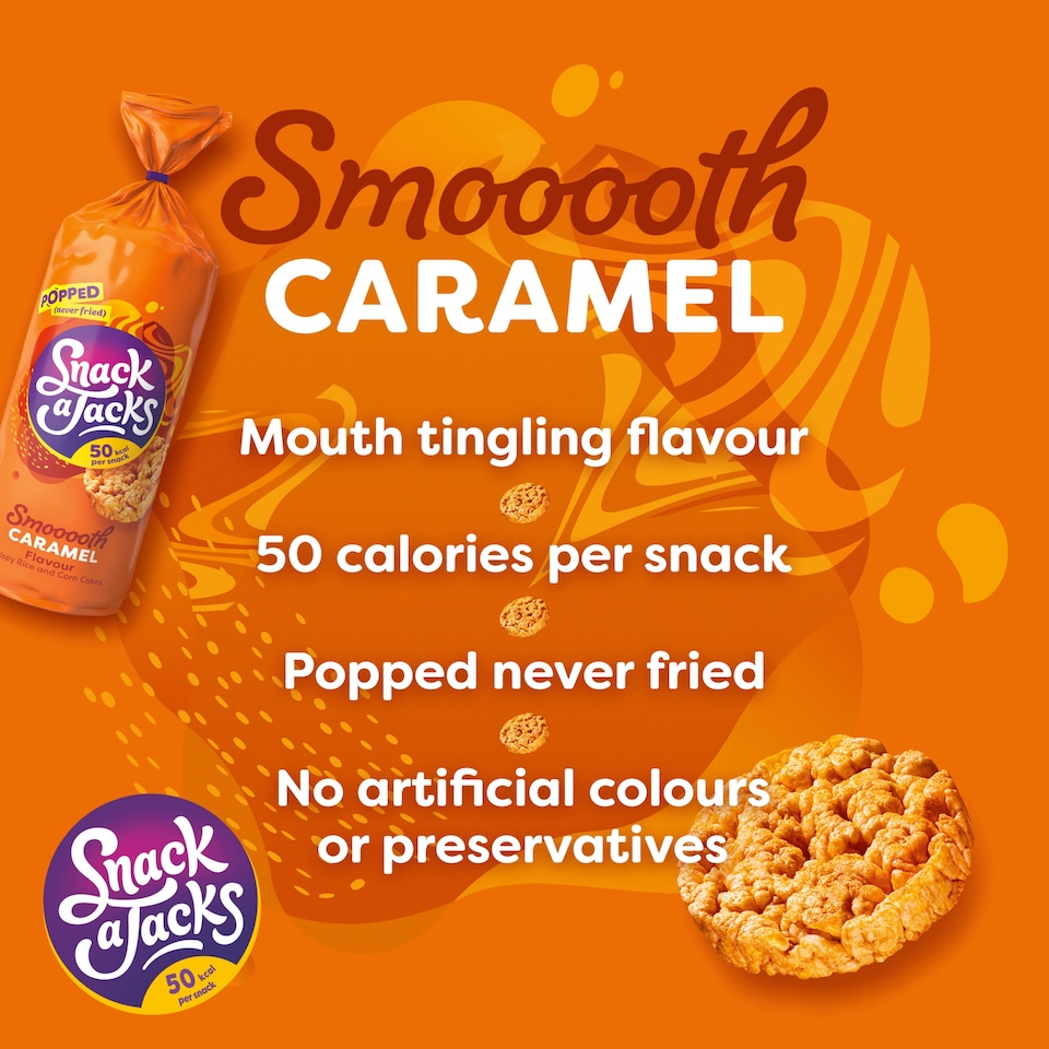 image 1 of Snack a Jacks Caramel Jumbo Rice Cakes 159g