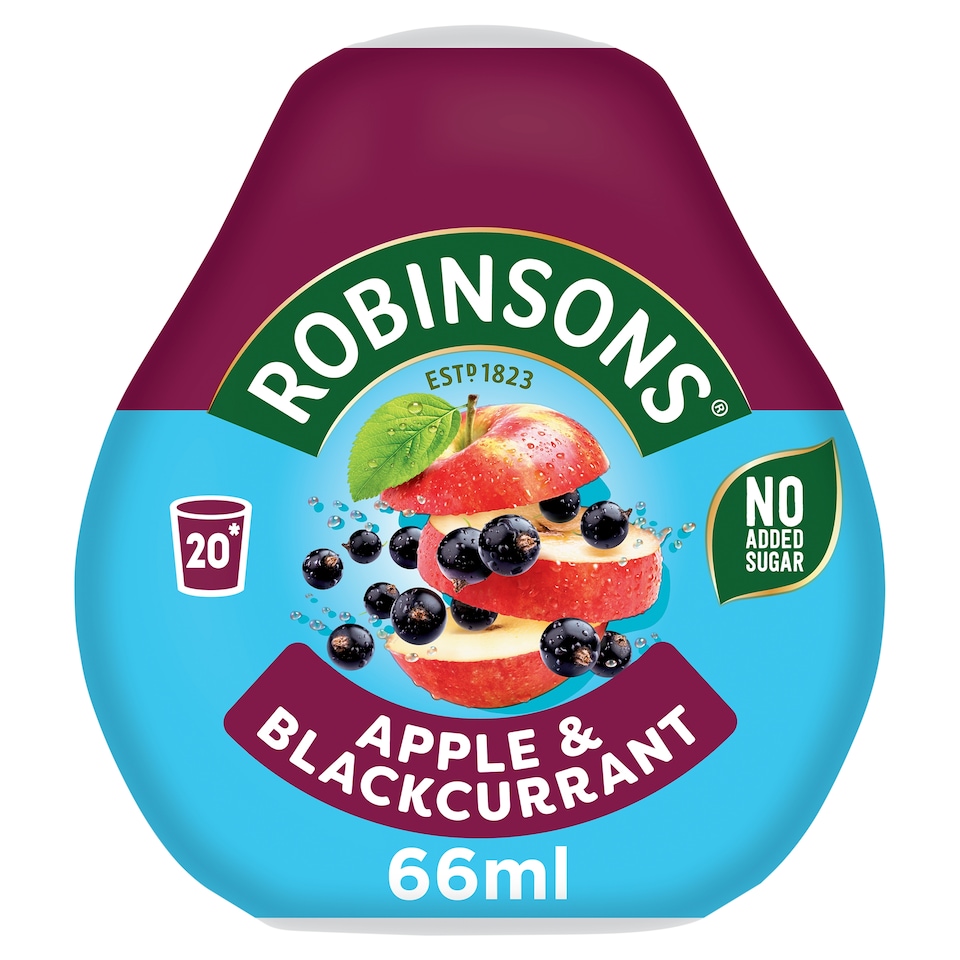 image 1 of Robinsons Mini Apple & Blackcurrant On-The-Go Squash 66ml