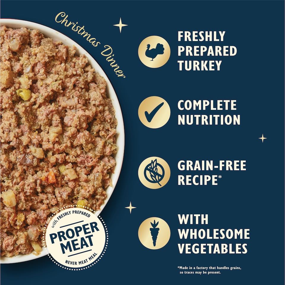 image 1 of Lily's Kitchen Christmas Dinner Turkey with Ham & All the Trimmings Dog Food 400g