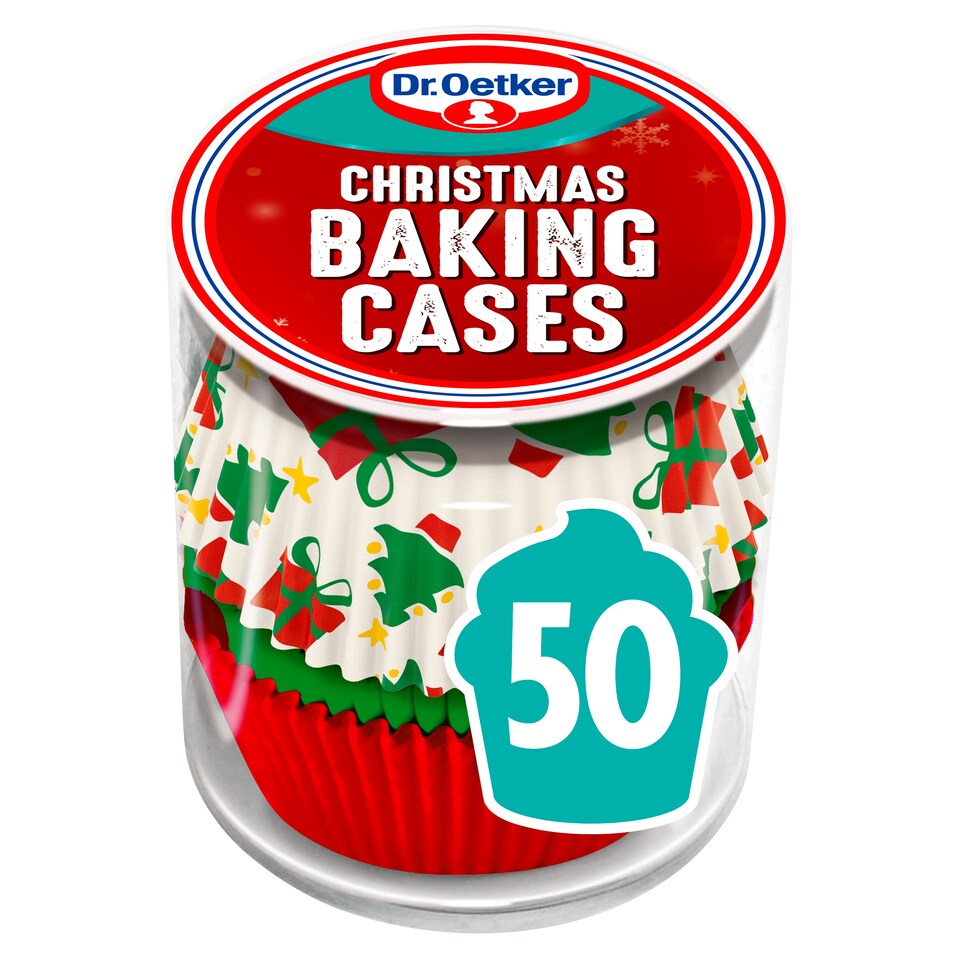 image 1 of Dr. Oetker Christmas Baking Cases 50 Pack
