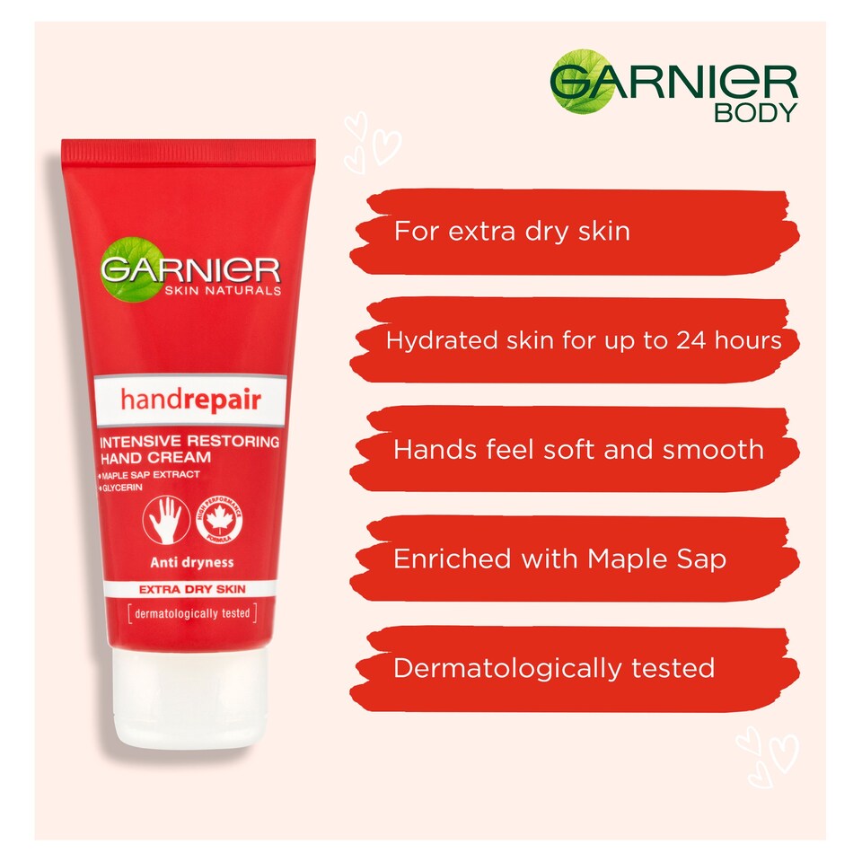image 1 of Garnier Skin Naturals Hand Repair Restoring Cream 100Ml