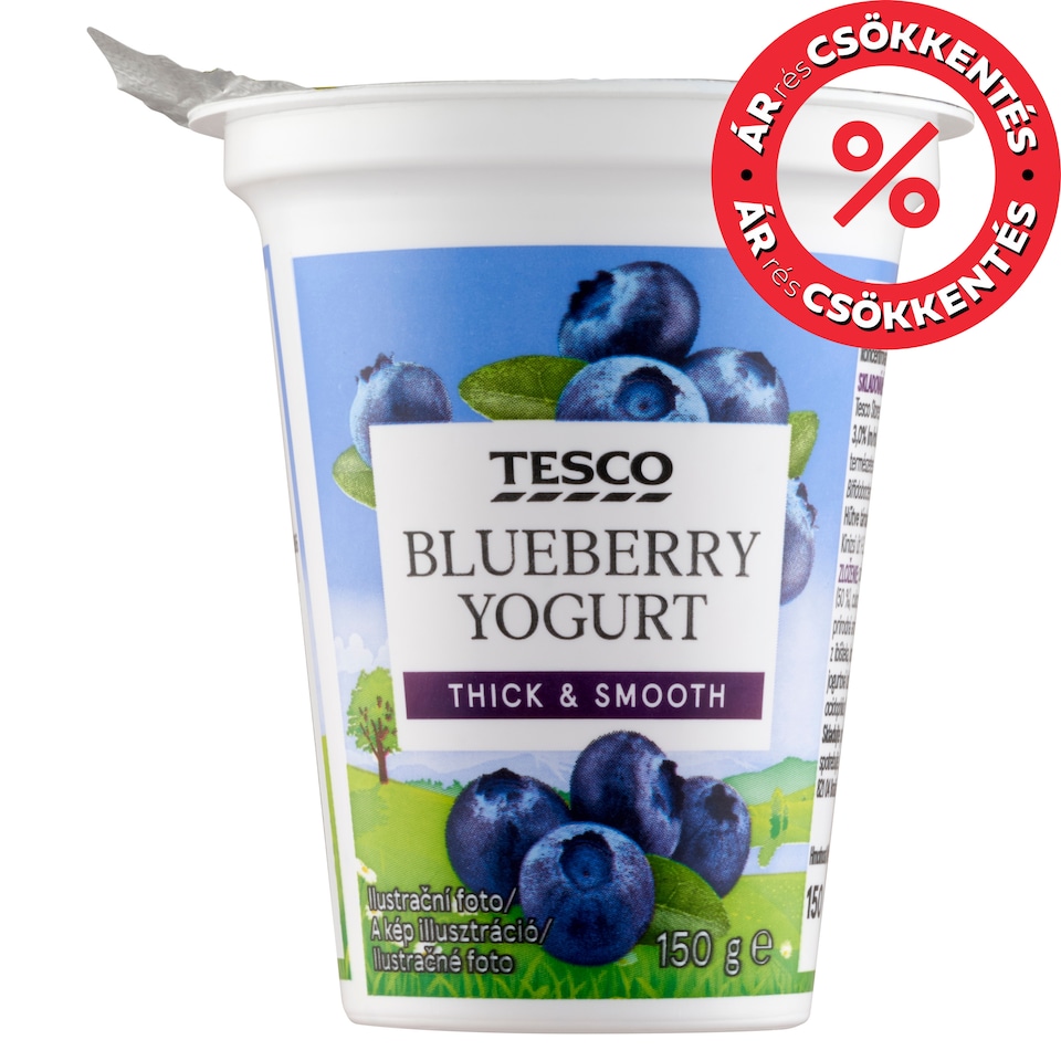 Tesco áfonyás joghurt 150 g