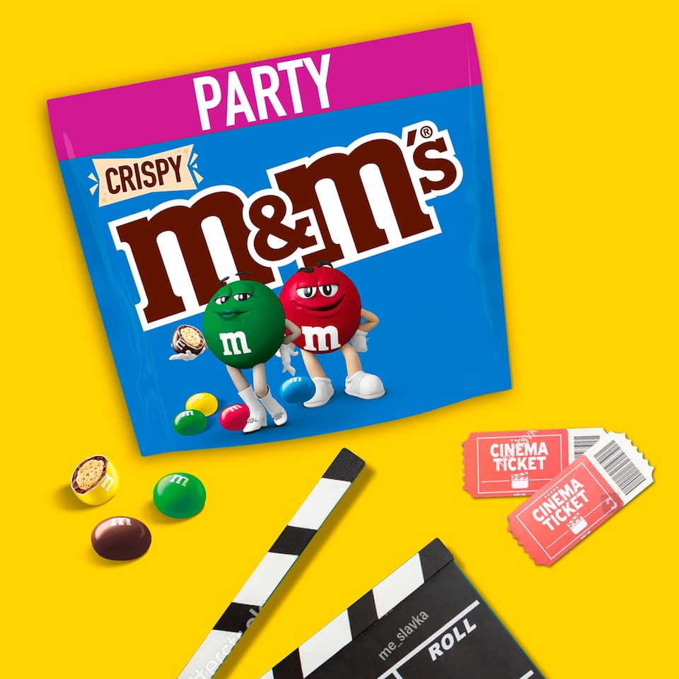 image 1 of M&M's Crispy Milk Chocolate Party Bag 675g