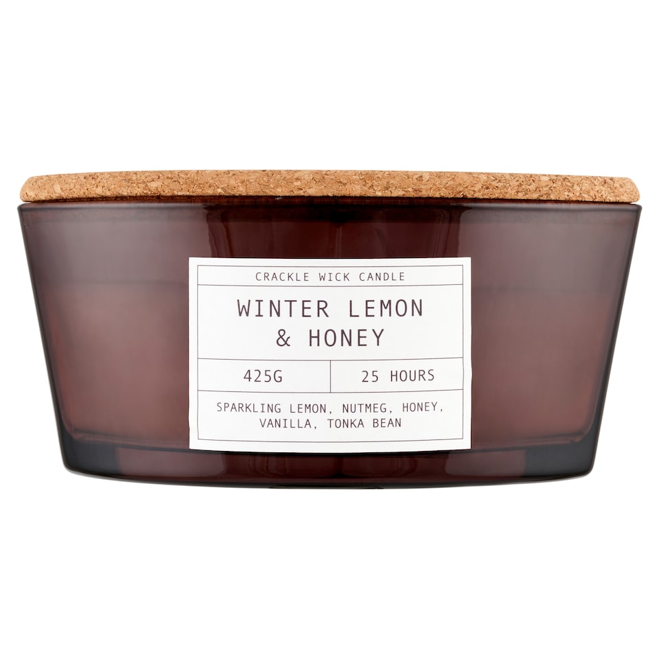 F&F Home Crackle Winter Lemon & Honey vonná sviečka 425 g