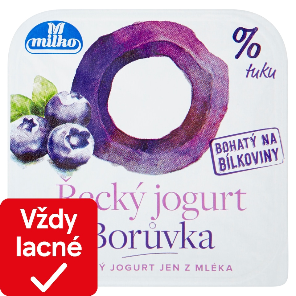 obrázok 1 z Milko Řecký jogurt 0% čučoriedka 140 g