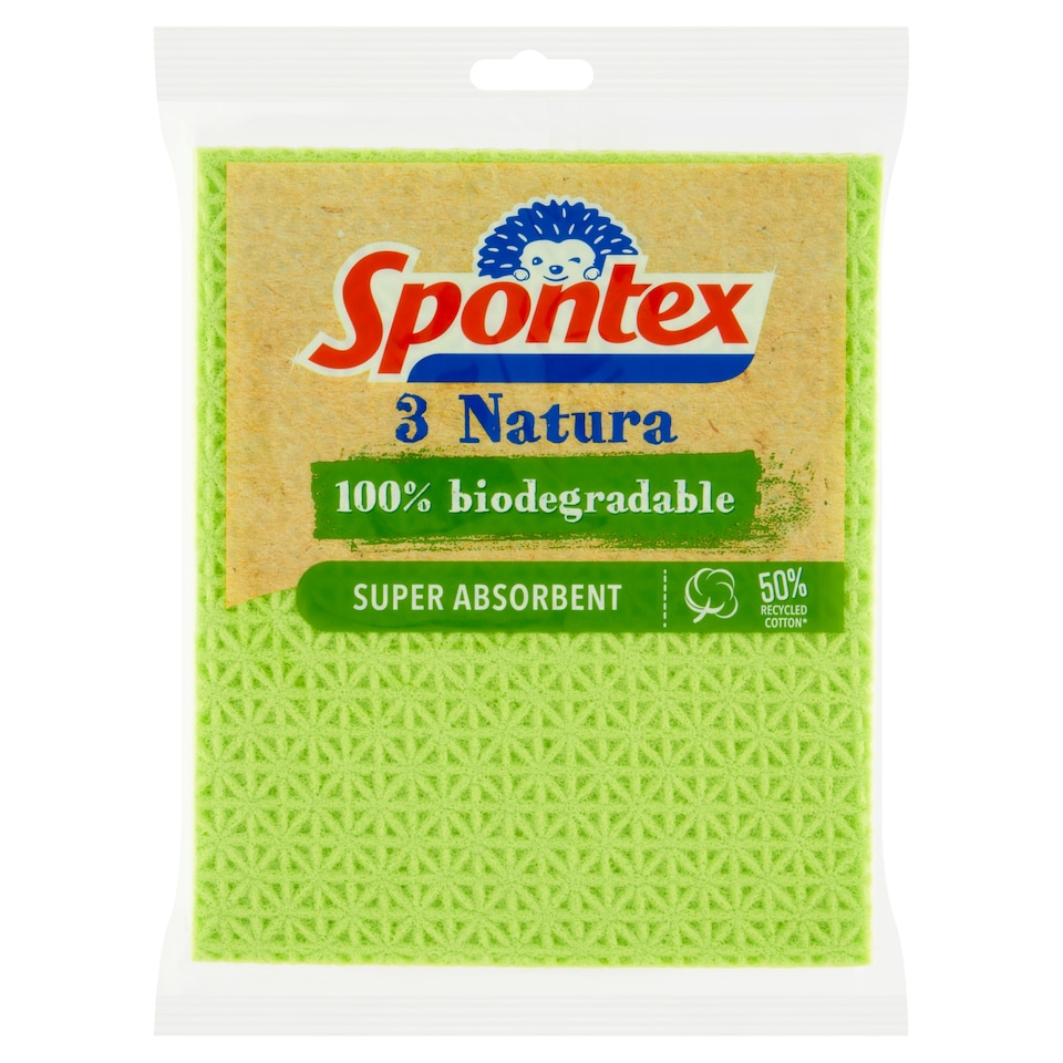 Obrázek 1 pro produkt Spontex Natura Houbová utěrka 3 ks