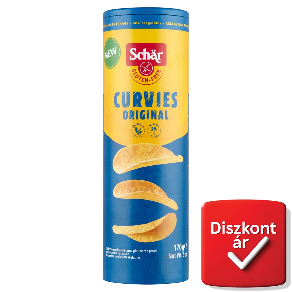 Schär Curvies Original gluténmentes chips 170 g  1. kép