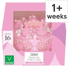 Tesco Princess Tiara Sponge Cake - Raspberry