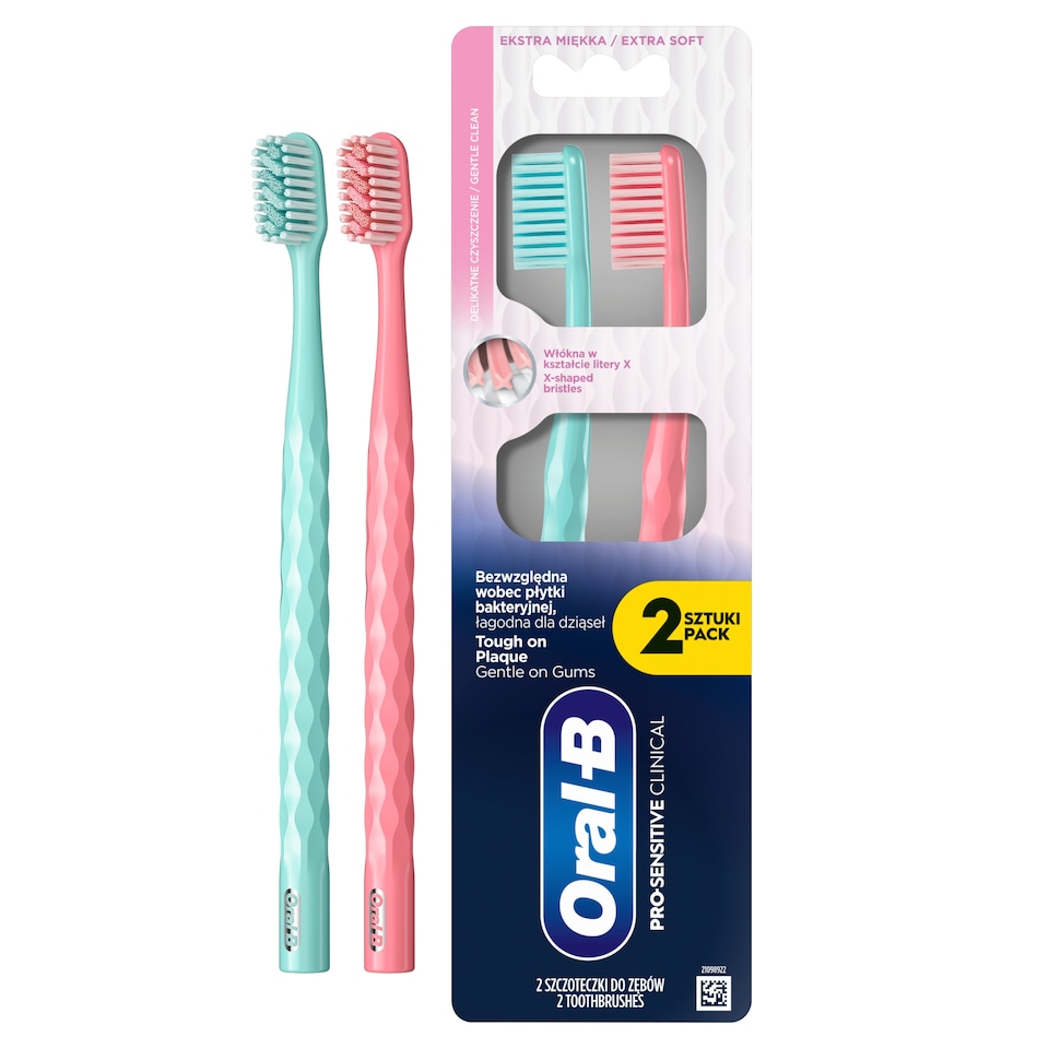 ORAL-B PRO-SENSI CLINICAL Manuális Fogkefe – Gyengéd Tisztítás – Extra Puha Sörték, 2