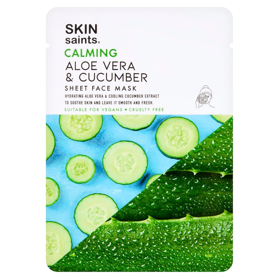 SKIN Saints Sheet Face Mask Aloe Vera & Cucumber 20ml
