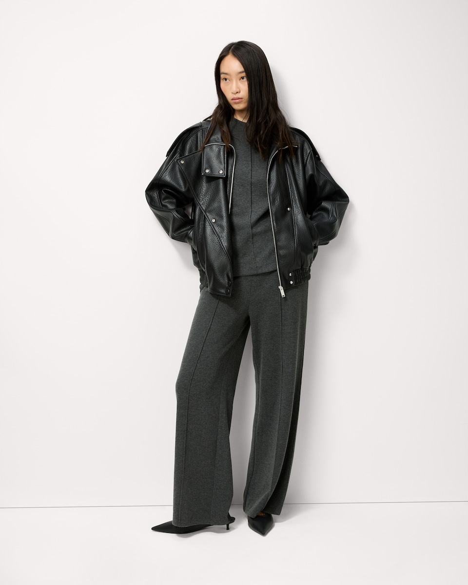 image 1 of F&F Brushed Seam Co-ord Top in Grey