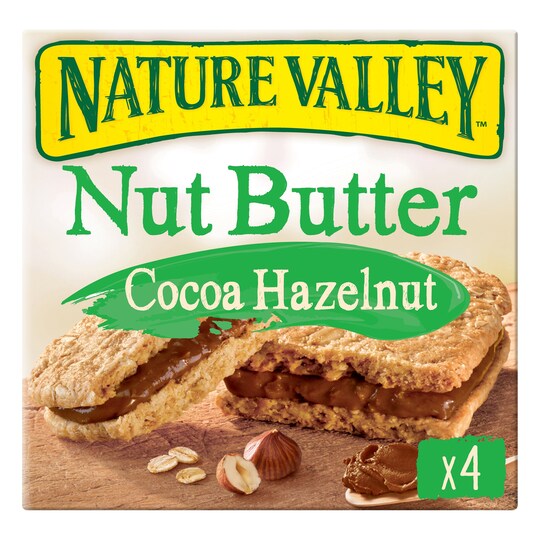 Nature Valley Nut Butter Biscuits Cocoa Hazelnut 4 Pack 152G Tesco