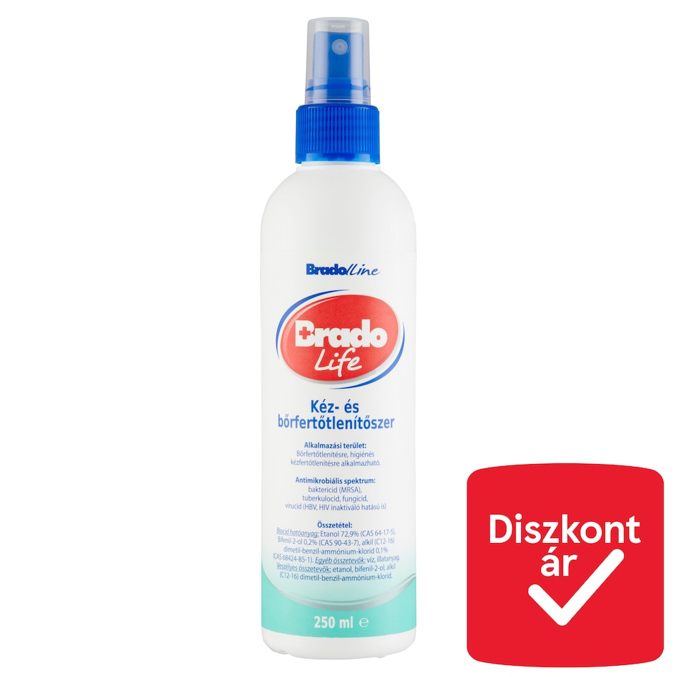 Brado Life kéz- és bőrfertőtlenítőszer 250 ml