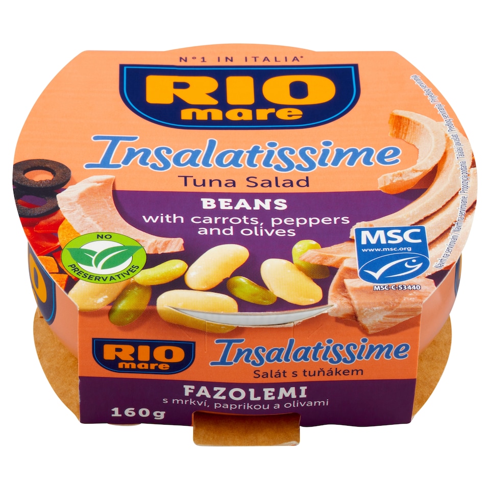 obrázok 1 z Rio Mare Insalatissime Hotový pokrm z fazule, zeleniny a tuniaka 160 g