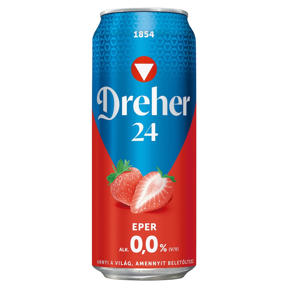Dreher 24 Eper alkoholmentes világos sör és eper ízű ital keveréke 0,0% 0,5 l