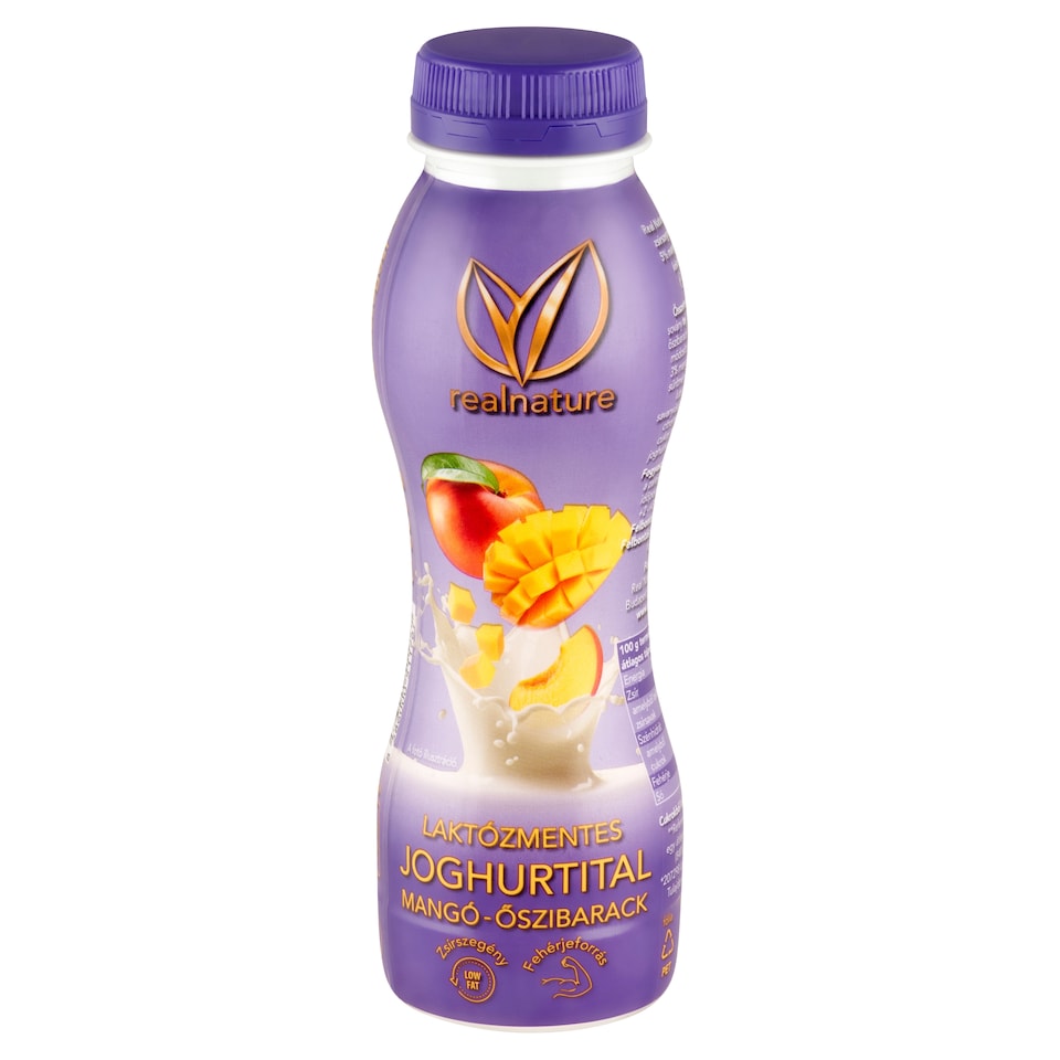 Real Nature laktózmentes mangó-őszibarack joghurtital 300 g