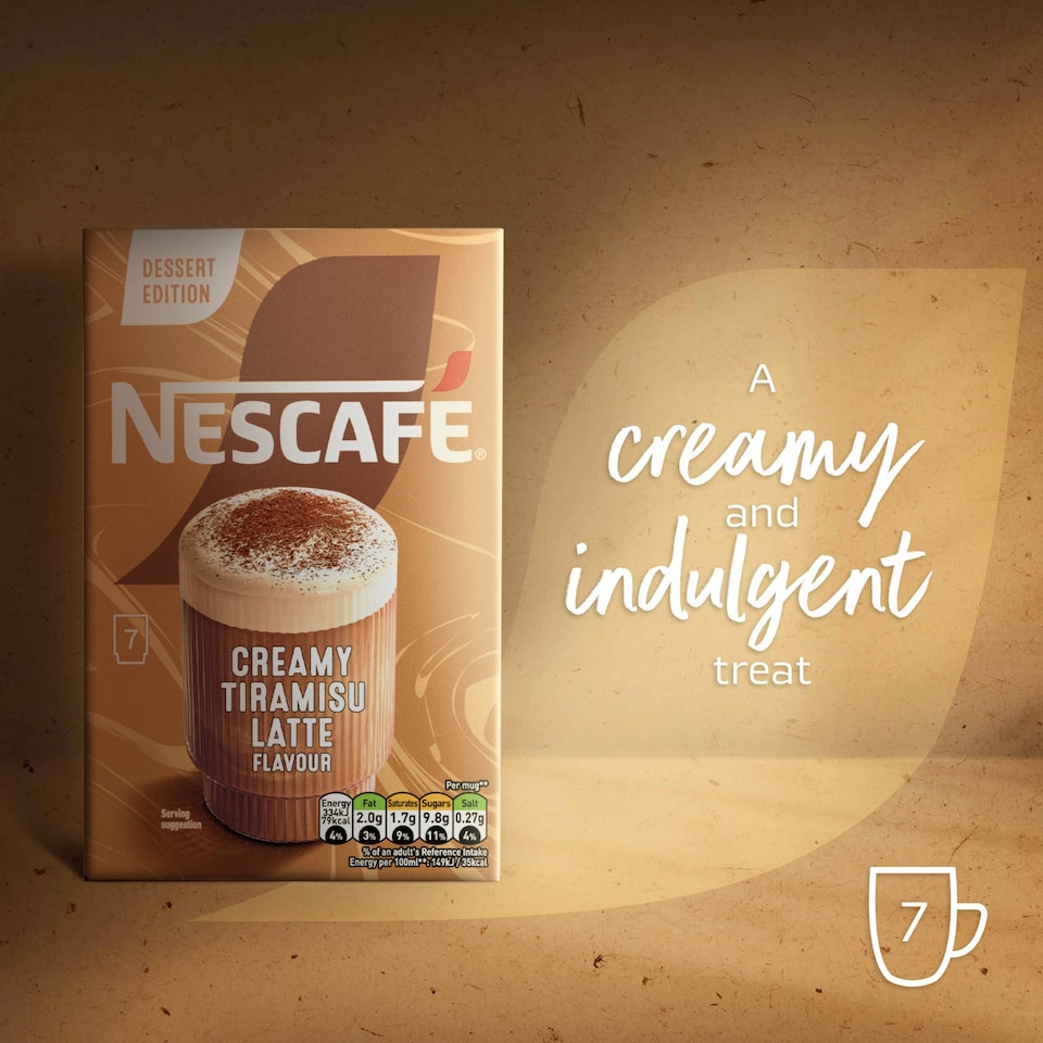 image 1 of NESCAFE Dessert Edition Creamy Tiramisu Latte Flavour 7 Sachets 136.5G