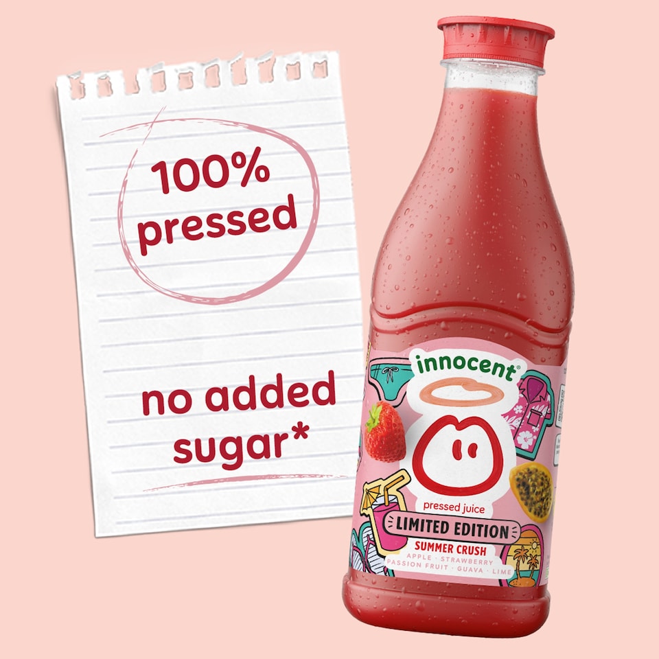 image 1 of innocent Summer Crush Apple, Strawberry, Passion Fruit, Guava and Lime 900ml