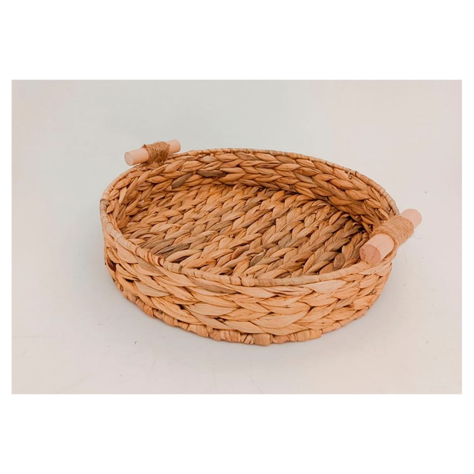 F&F Home Round Woven Tray