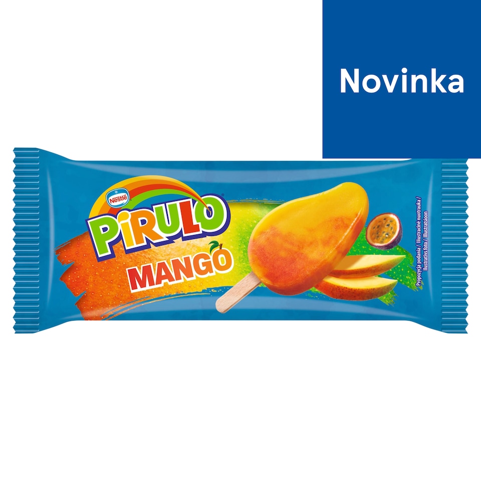 Nestlé Pirulo Mangový vodový mrazený krém a vodový mrazený krém z marakuje 70 ml
