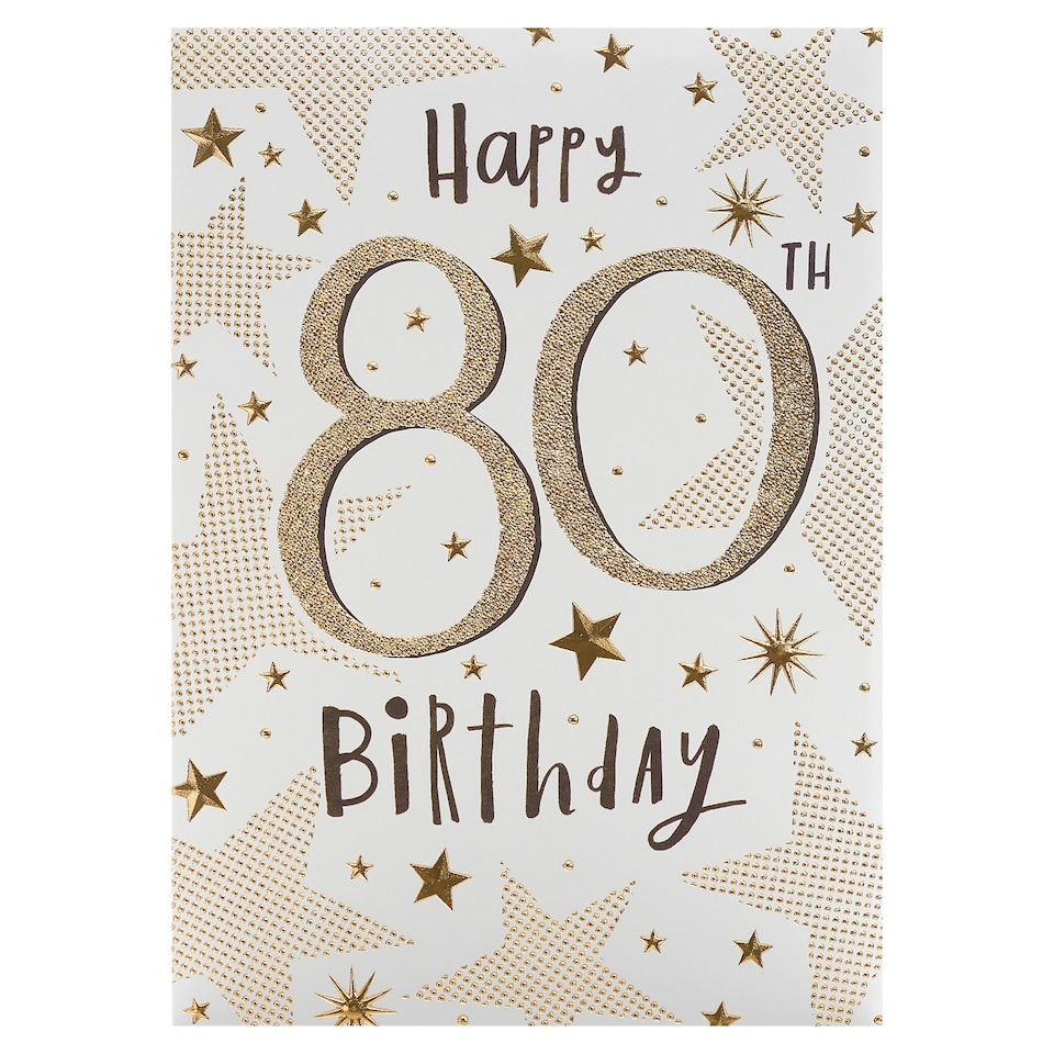 Inkdrops Birthday Card Happy 80Th Birthday