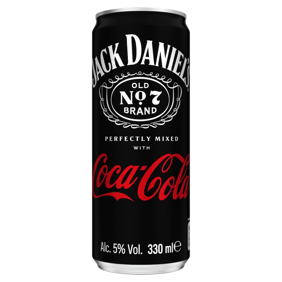 Jack Daniel's Tennessee Whiskey és Coca Cola alkoholos szénsavas ital 5% 330 ml