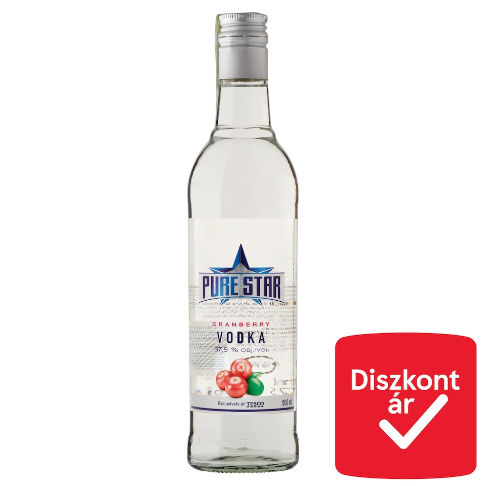 Pure Star Cranberry-Flavoured Vodka 37,5% 500 ml