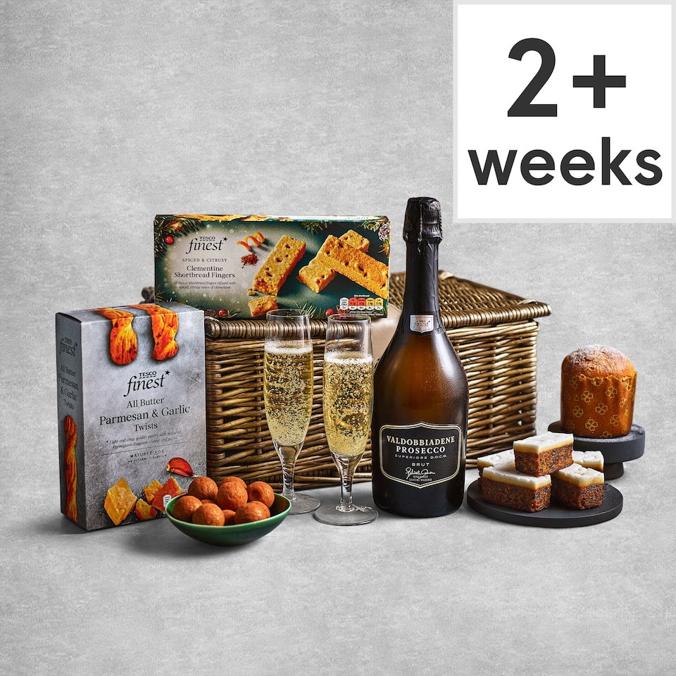 106. Tesco Finest Christmas Hamper with Prosecco