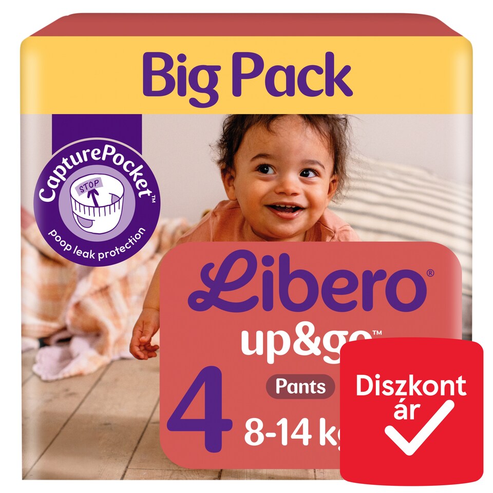 image 1 of Libero Up&Go Pant Diapers, Size: 4, 8-14 kg, 42 pcs