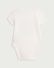 image 2 of F&F Baby Cotton Rich First Time Flyer Short Sleeved Bodysuit in White