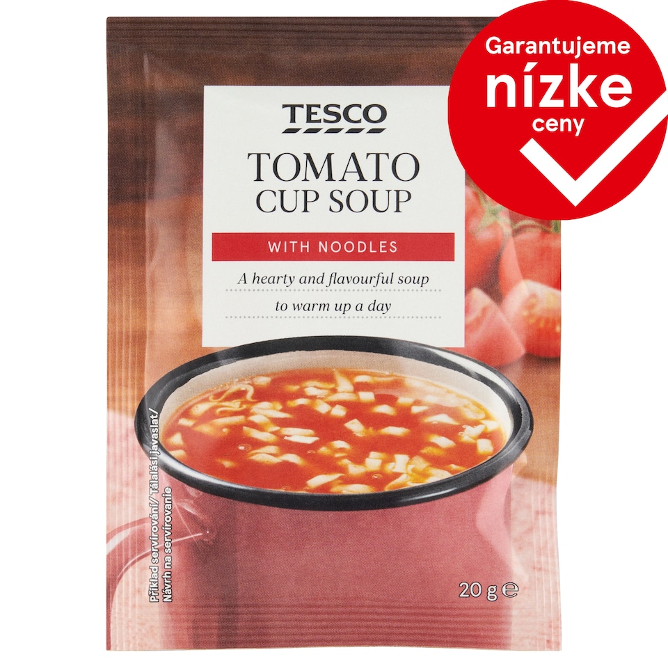 Tesco Instantná paradajková polievka s cestovinou 20 g