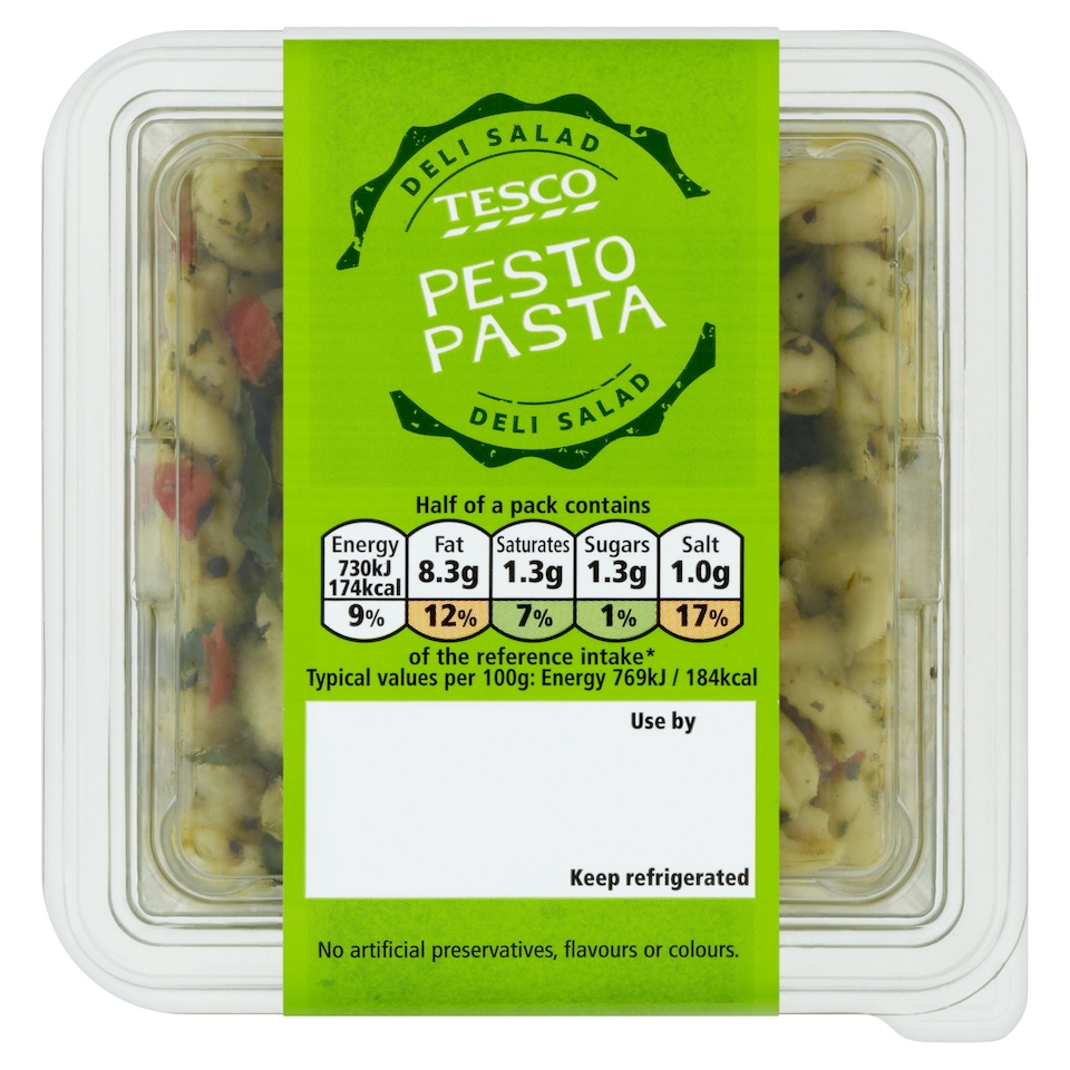 Tesco Pesto Pasta 190G Tesco Groceries