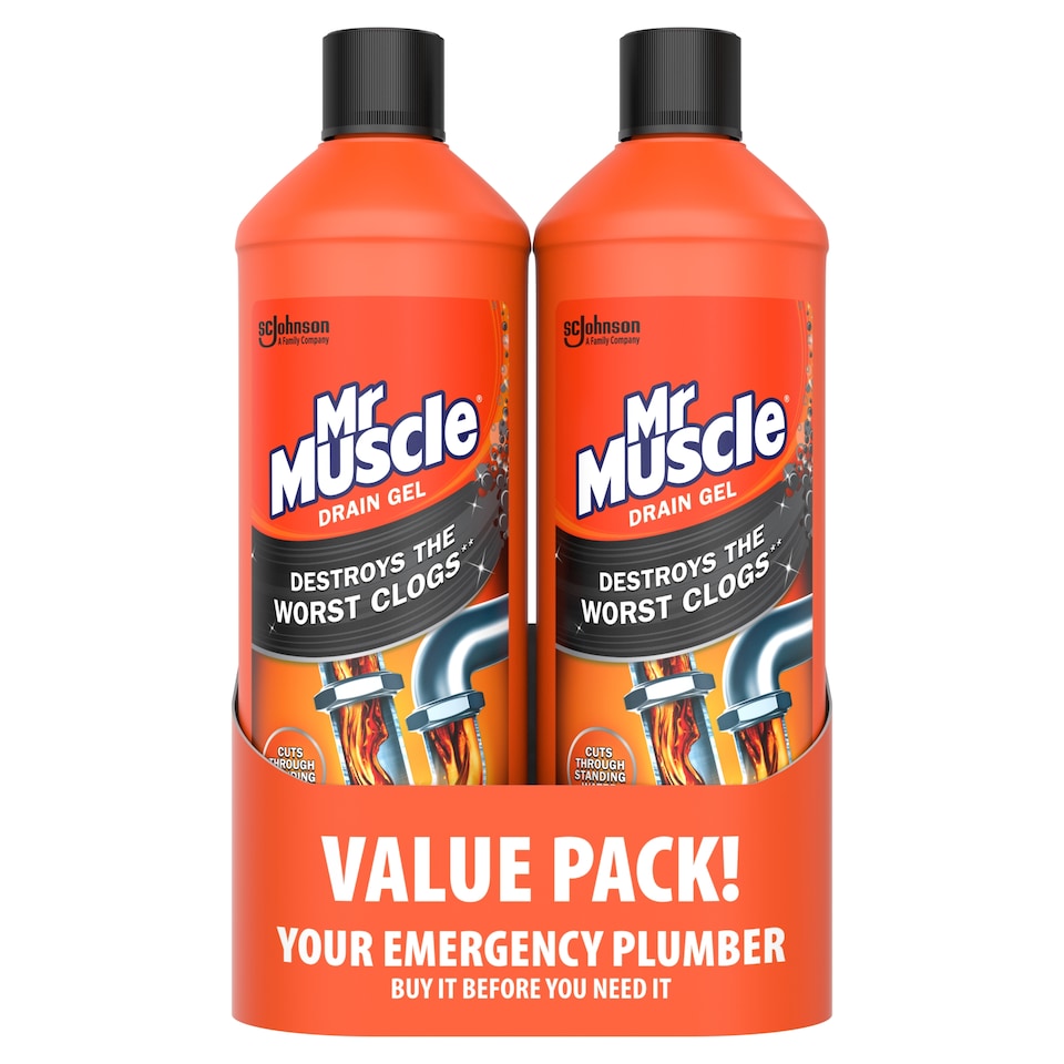 image 1 of Mr Muscle Gel Sink & Drain Unblocker Twin Pack 2x1L