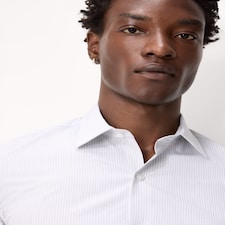 F&F Pure Cotton Striped Shirt in Grey