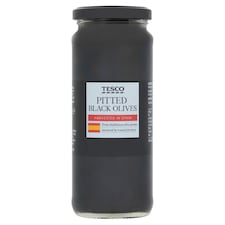 Tesco Pitted Black Olives 330G