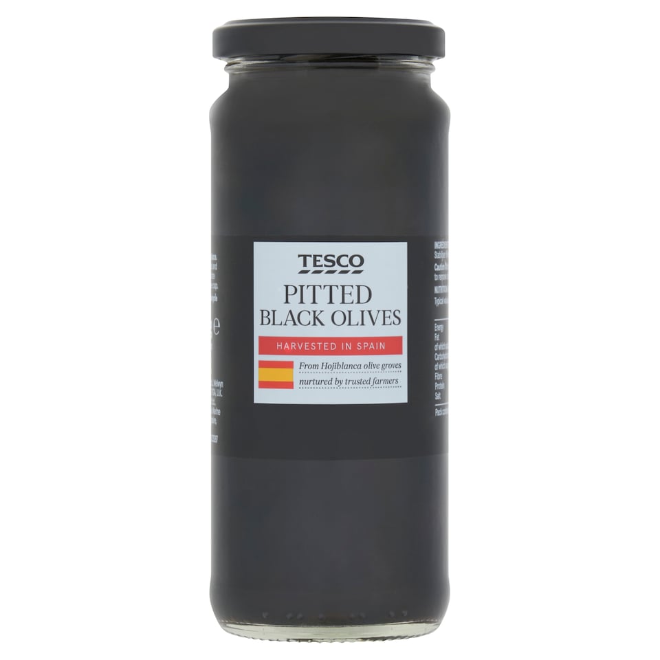 Tesco Pitted Black Olives 330G