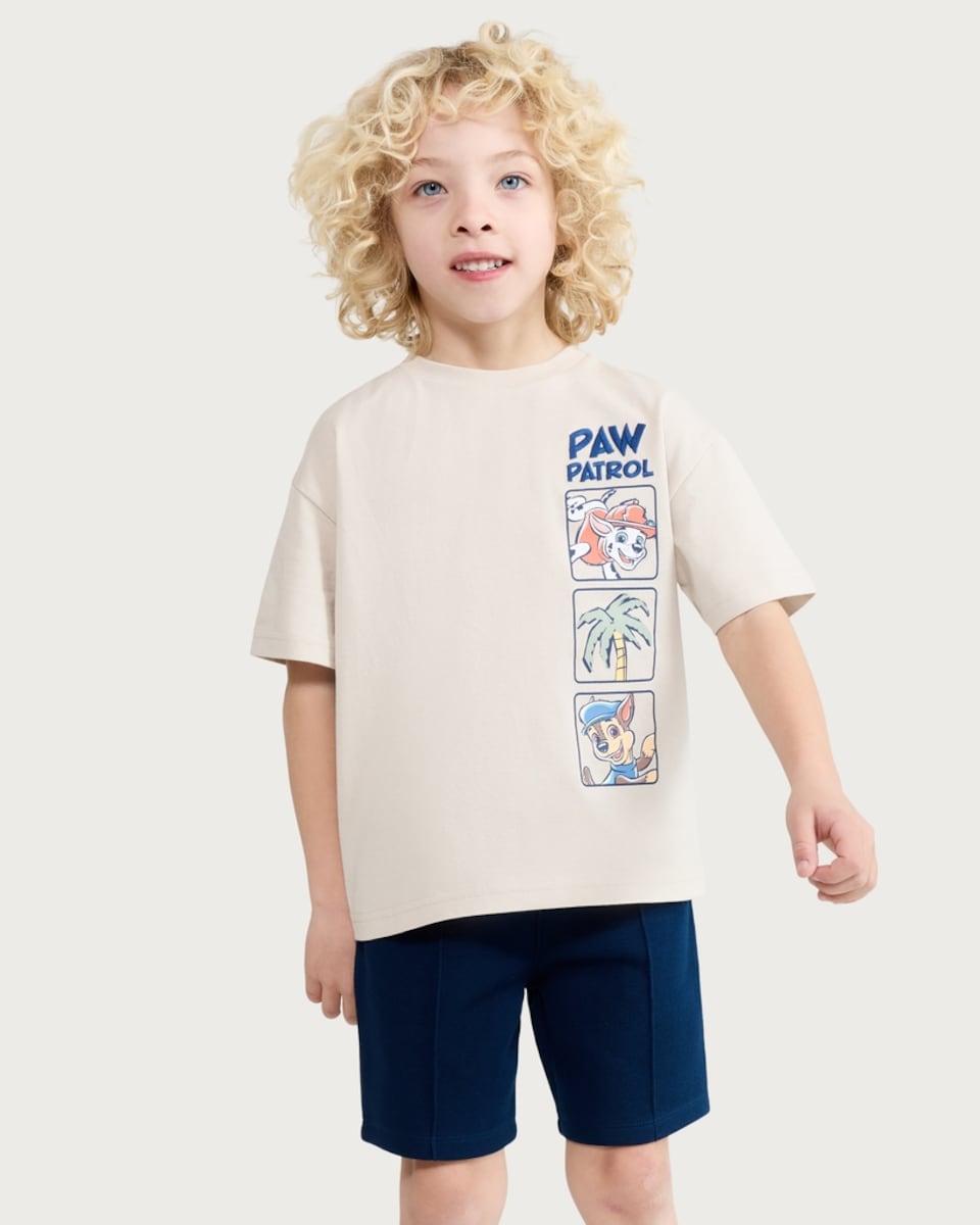 image 1 of Paw Patrol Pure Cotton T-Shirt in Tan