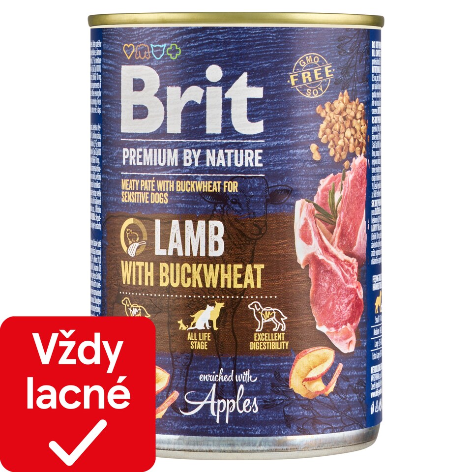 image 1 of Brit Premium by Nature Lamb with Buckwheat Complete Food for Adult Dogs of All Breeds 400 g