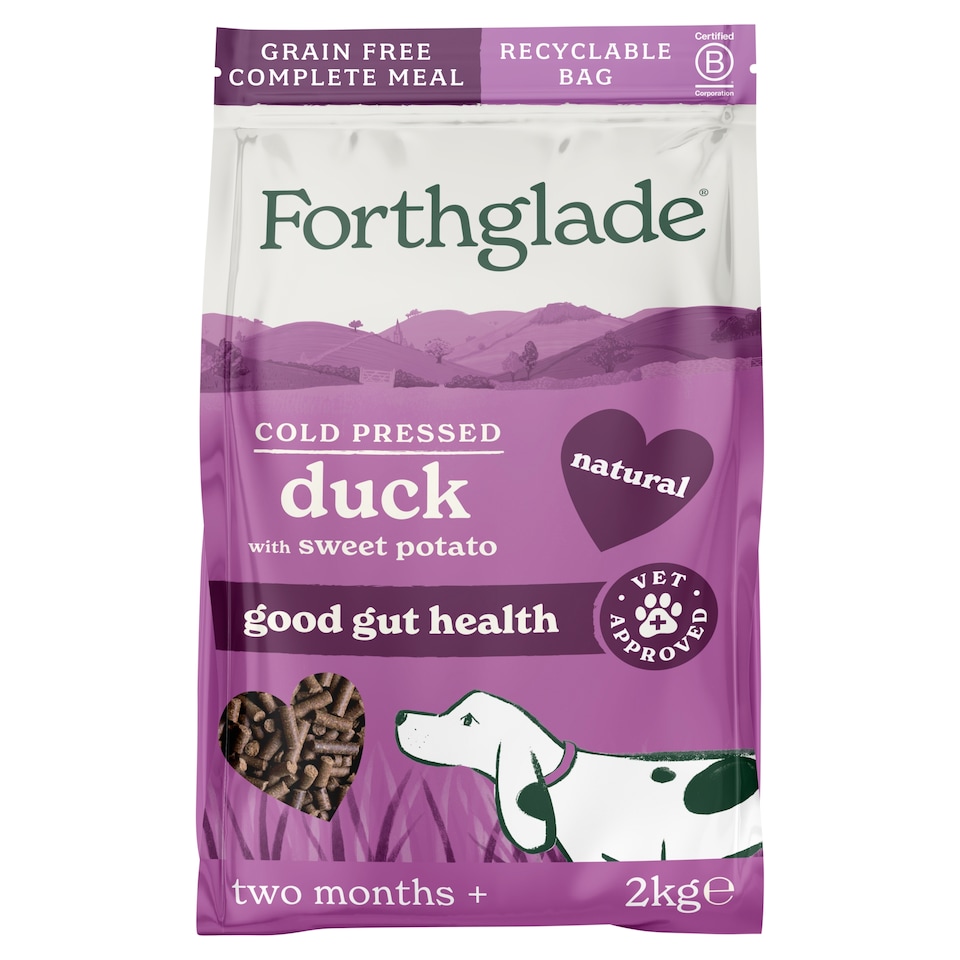 Forthglade Coldpressed Grain Free Duck dog Food 2kg