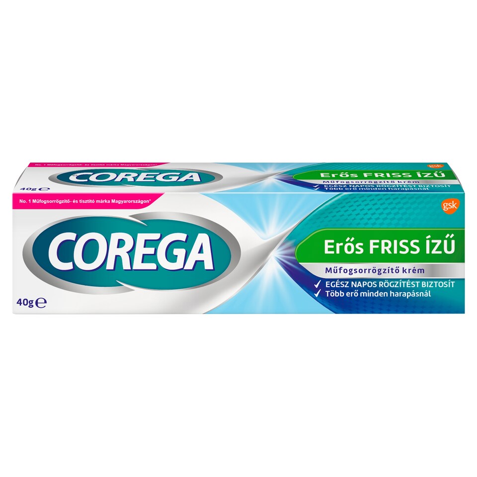 image 1 of Corega Erős Fresh Denture Adhesive Cream 40 g