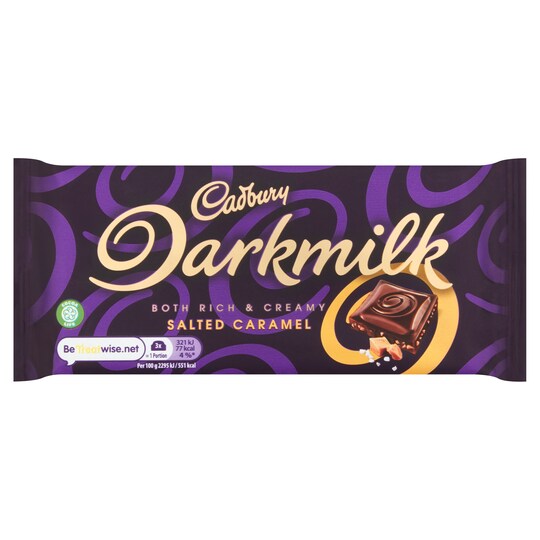 Cadbury Dark Milk Salted Caramel 85G Tesco Groceries