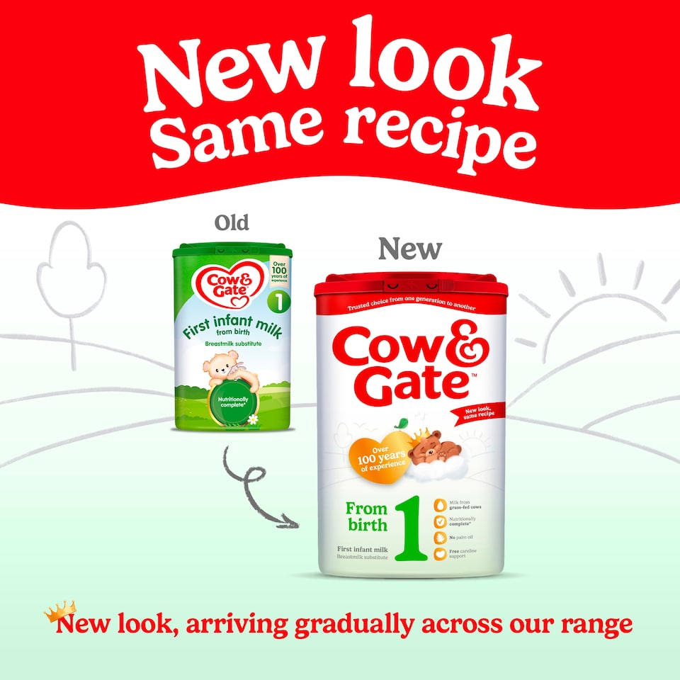 image 1 of Cow & Gate 1 First Infant Baby Milk Formula Powder from Birth 800g